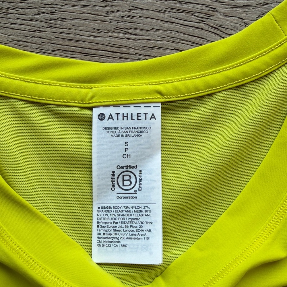 NWT Athleta 'Ultimate Muscle' Crop Mesh Tank Top 'Dark Fiber Optic' (Small) $49 - Picture 8 of 13